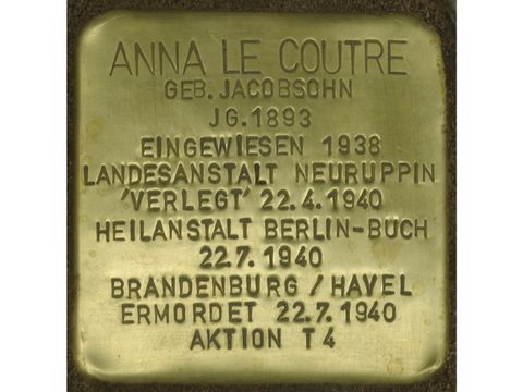 Stolperstein Anna le Coutre