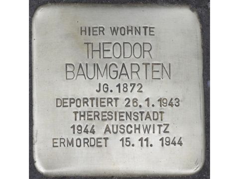 Bildvergrößerung: Stolperstein Theodor Baumgarten