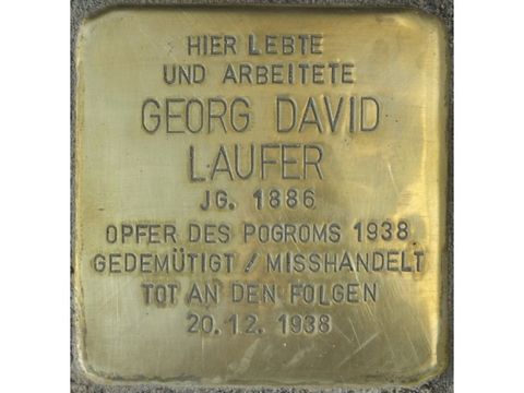 Bildvergrößerung: Stolperstein Georg David Laufer