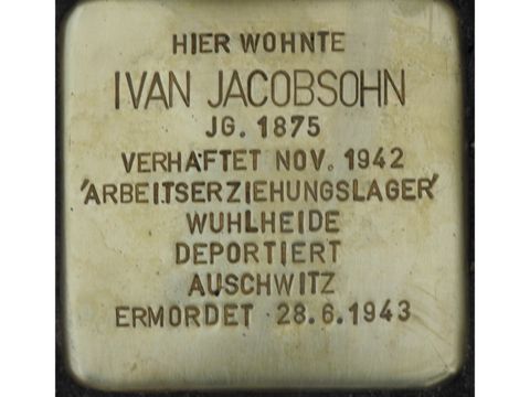 Bildvergrößerung: Stolperstein Ivan Jacobsohn