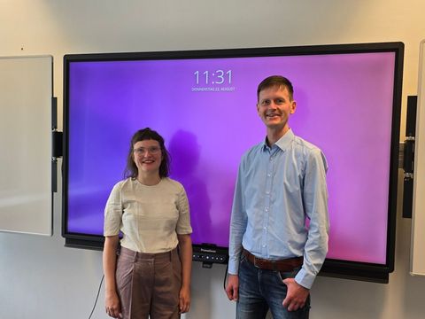 Karla Grunfeld und Martin Fleschenberg leiten gemeinsam den Programmbereich „Deutsch als Zweitsprache“ an der Volkshochschule Friedrichshain-Kreuzberg