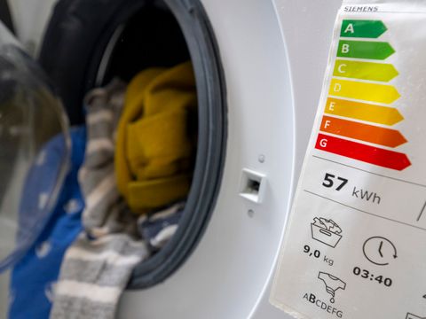 Waschmaschine mit Energielabel