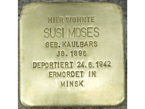 Stolperstein Susi Moses, Foto:H.-J. Hupka, 2014