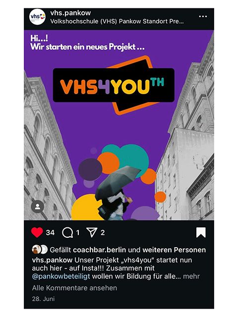 vhs4you - Screenshot Social-Media-Kampagnen-Start