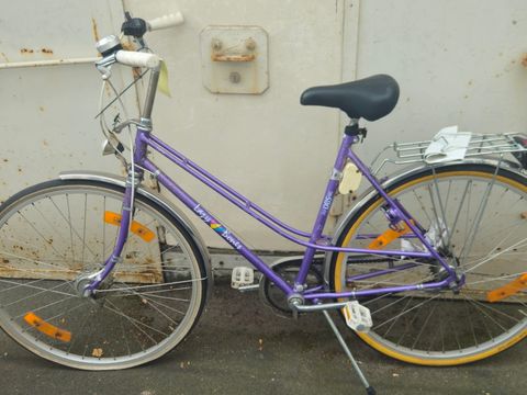 Lila Damenfahrrad