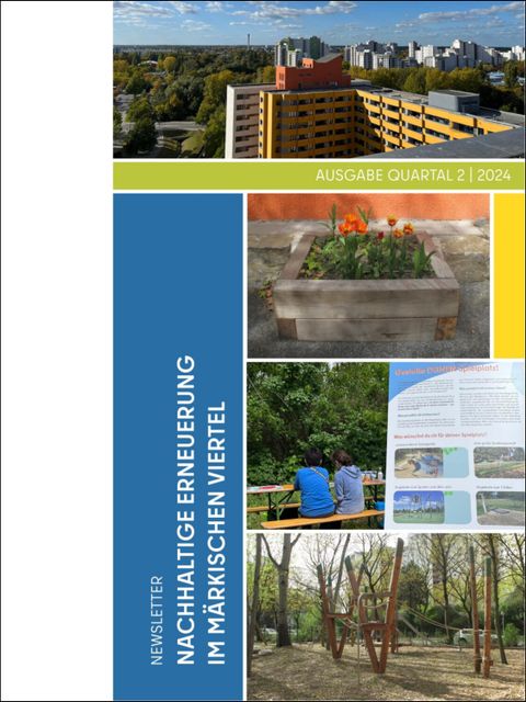 Ausschnitt Titelblatt Newsletter Nachhaltige Erneuerung im Märkischen Viertel 2. Quartal 2024