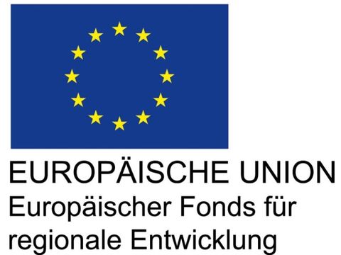 EU-Logo mit EFRE - Zusatz