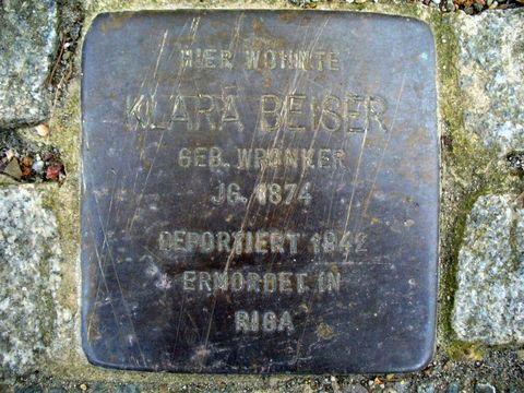 Stolperstein für Klara Beiser