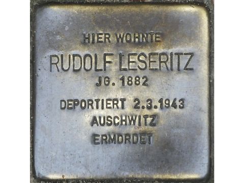 Stolperstein Rudolf Leseritz, Foto:H.-J. Hupka, 2014