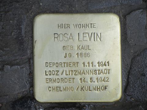 Stolperstein Rosa Levin, April 2013