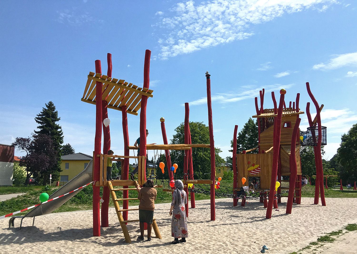 Der Spielplatz bei der Eröffnung