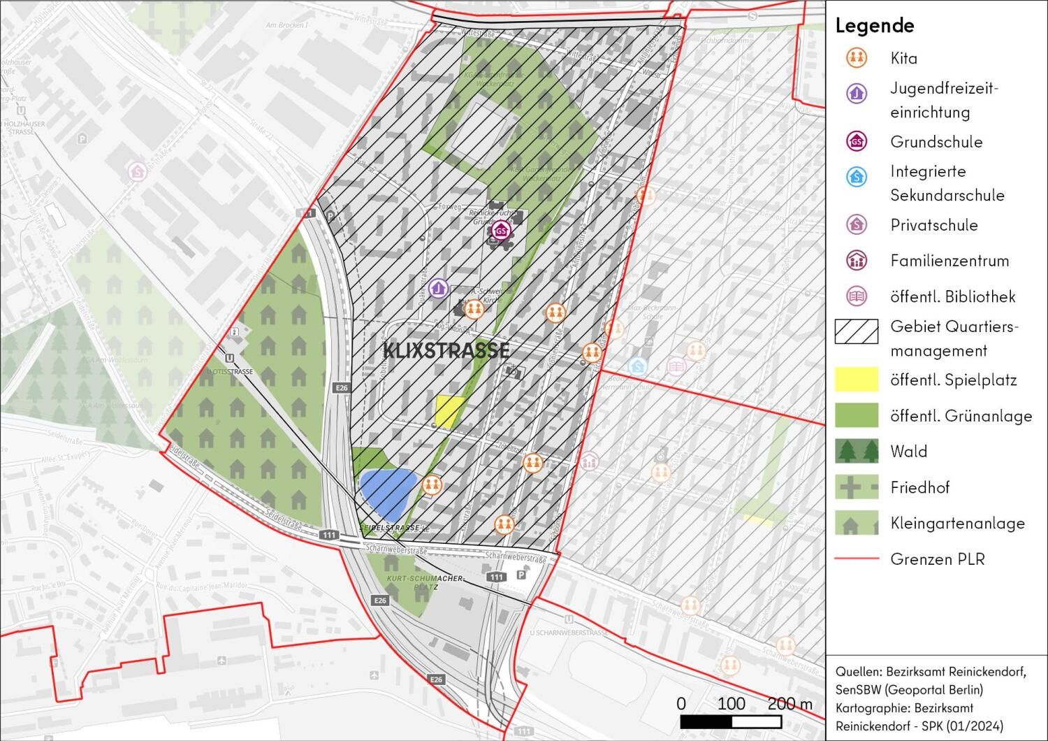 Karte PLR Klixstraße