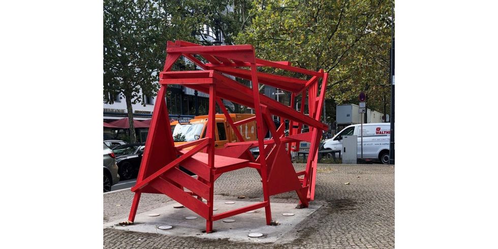 Skulptur RAUMkomposition in ROT