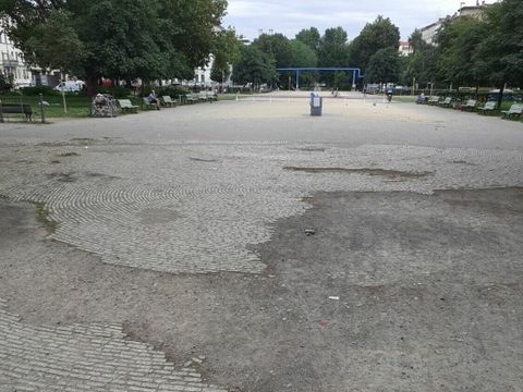 Wiederherstellung der Pflastersteinfläche am Oranienplatz