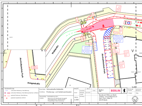 Bildvergrößerung: Verkehrszeichenplan Wallstrasse 8/10