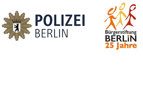 Logos Polizei Berlin und Bürgerstiftung Berlin