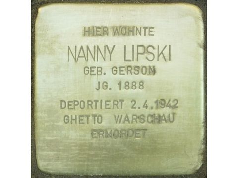 Bildvergrößerung: Stolperstein Nanny Lipski