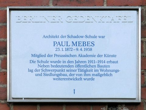 Gedenktafel für Paul Mebes