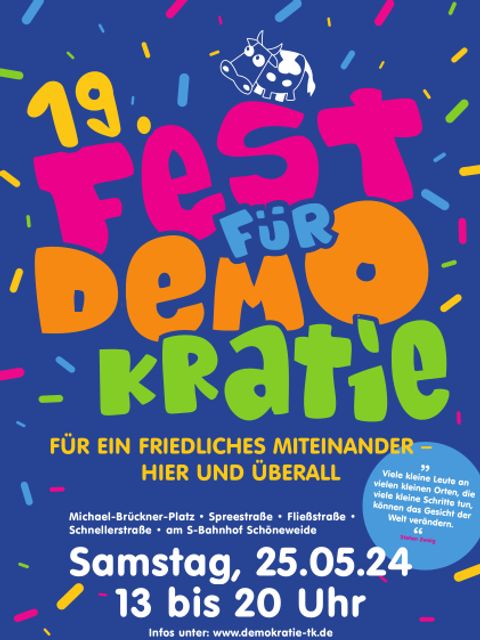 Bildvergrößerung: Plakat für Fest für Demokratie und Toleranz 2024