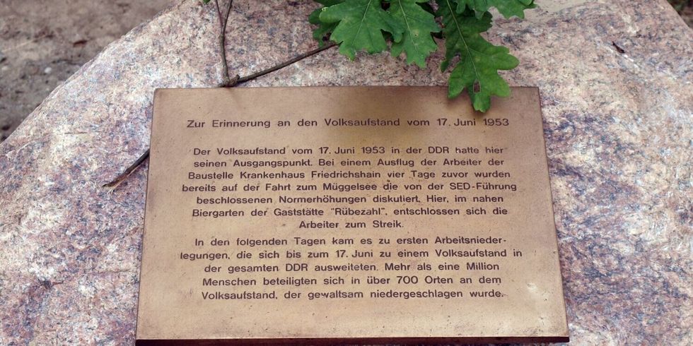 Gedenkstein zum Volksaufstand 17. Juni - Rübezahl