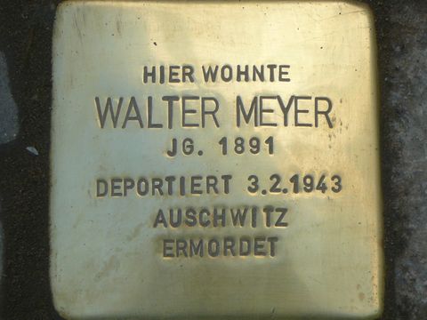 Bildvergrößerung: Stolperstein für Walter Meyer