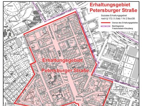 Bildvergrößerung: Karte Erhaltungsgebiet Petersburger Straße 2-2019