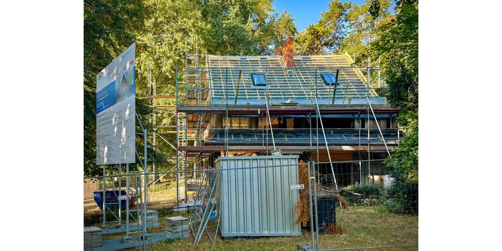 Das Parkwächterhaus im Lietzenseepark wird saniert.