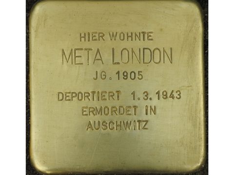 Bildvergrößerung: Stolperstein Meta London