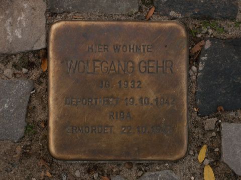 Stolperstein Wolfgang Gehr, 25.08.2012