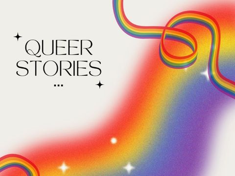 Bildvergrößerung: Regenbogen-Grafik zu den Queer Stories