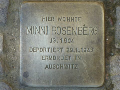 Stolperstein Minni Rosenberg, Foto: KHMM