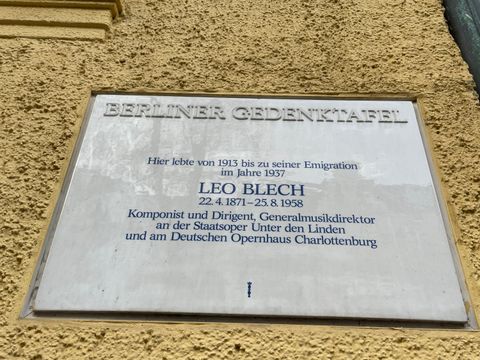 261. Kiezspaziergang Mommsenstraße Gedanktafel Leo Blech