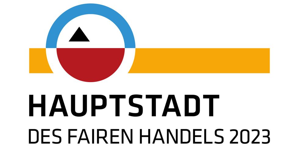 Logo des Wettbewerbs „Hauptstadt des Fairen Handels 2023“