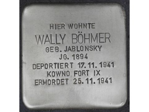 Bildvergrößerung: Stolperstein Wally Böhmer