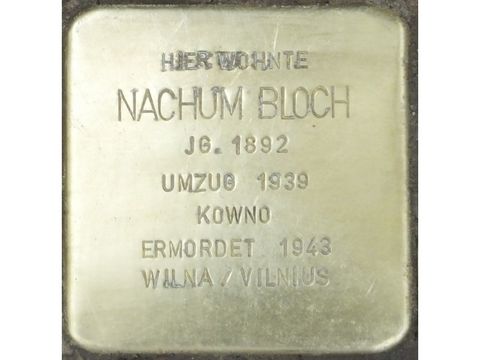 Bildvergrößerung: Stolperstein Nachum Bloch