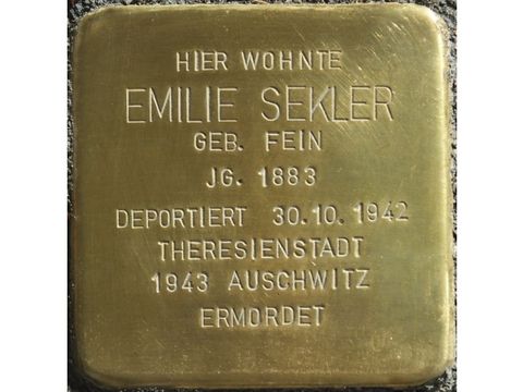 Bildvergrößerung: Stolperstein Emilie Sekler