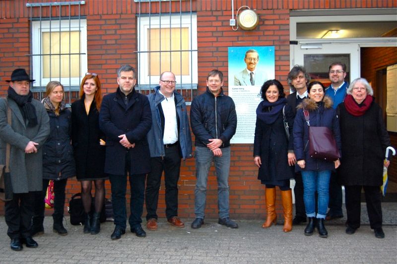 Einweihung der Gedenktafel für Günter König, ehemaliger Bürgermeister in Friedrichshain-Kreuzberg_11