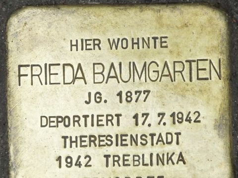 Stolperstein Frieda Baumgarten, Foto: H.-J. Hupka