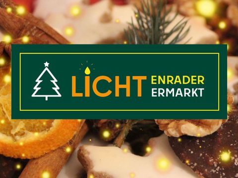 Schriftzug Lichtenrader Lichtermarkt mit Weihnachtsdeko