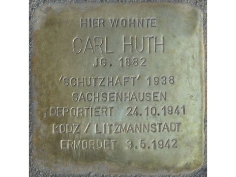 Bildvergrößerung: Stolperstein Carl Huth