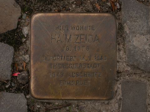 Stolperstein Haim Zeida, 25.08.2012