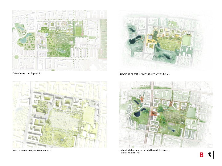 Bildvergrößerung: Vier Entwürfe Werkstattverfahren Neue Mitte Tempelhof