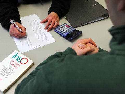 Beratungsgespräch einer Schuldnerberatung