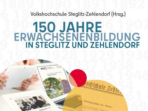 Titelblatt der Broschüre 150 Jahre Erwachsenenbildung in Steglitz und Zehlendorf