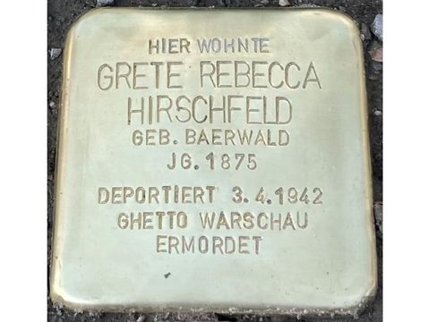 Stolperstein Grete Rebecca Hirschfeld - Bamberger Str 17