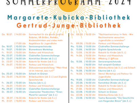 Bildvergrößerung: Sommerferienprogramm 2024