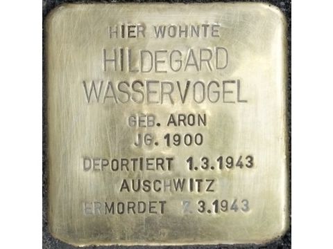 Bildvergrößerung: Stolperstein Hildegard Wasservogel