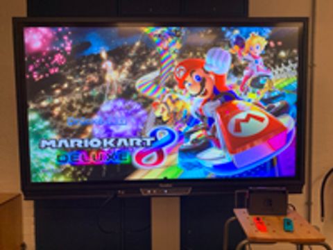 Leinwand mit Bild des MarioKart-Konsolenspiel