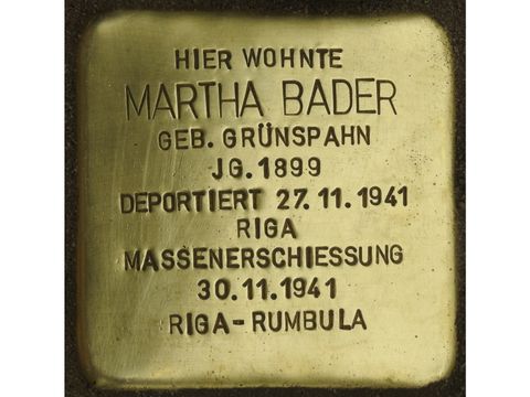 Stolperstein Martha Bader