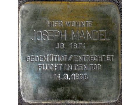 Bildvergrößerung: Stolperstein für Joseph Mandel